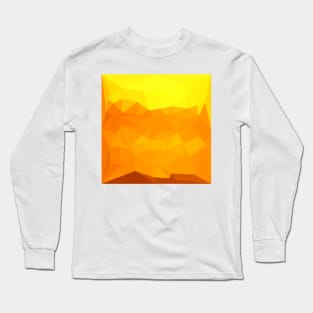 Cyber Yellow Abstract Low Polygon Background Long Sleeve T-Shirt